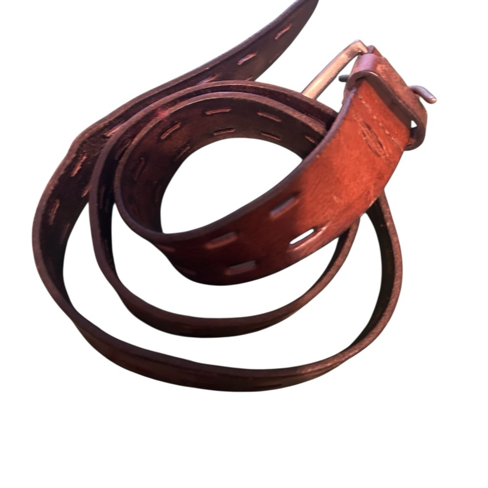 Levi's Full Grain Brown Leather Double Prong Belt-Size 38-Unisex